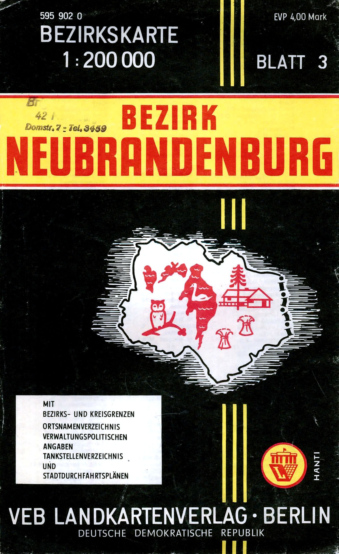 Bezirkskarte - Bezirk Neubrandenburg